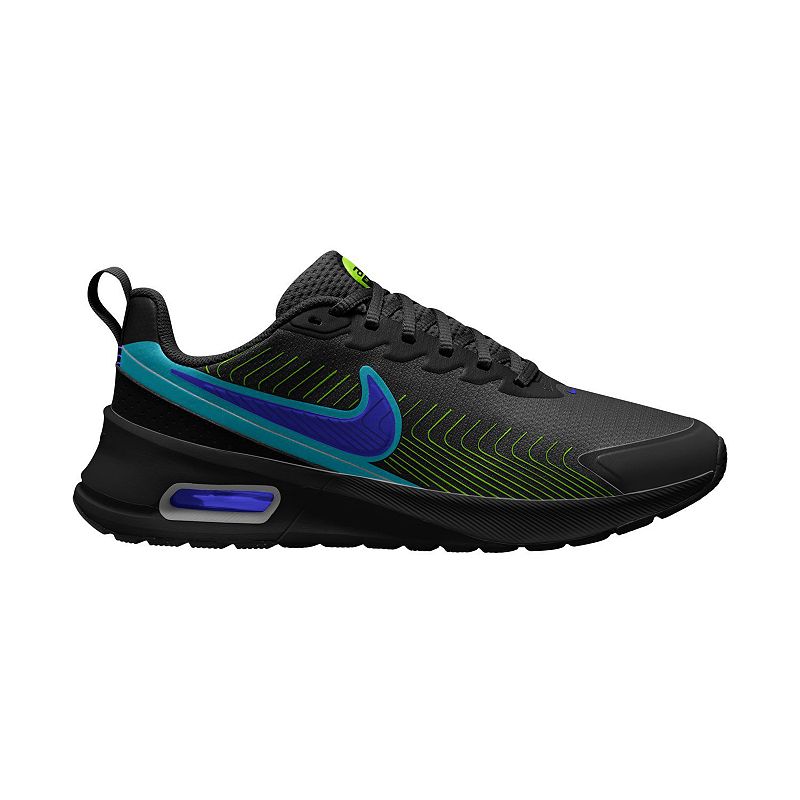 Nike Air Max Nuaxis Men's Running Shoes, Women's, Size: 7, Black Blue Volt