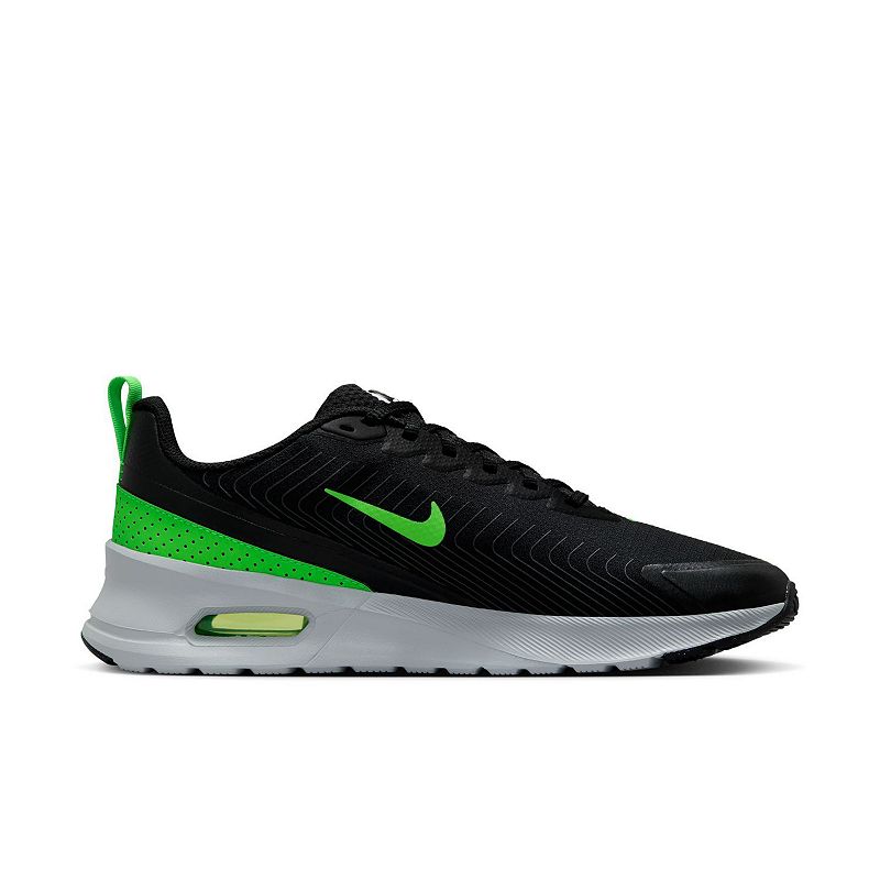 Nike Air Max Nuaxis Men's Running Shoes, Women's, Size: 9, Black Green Gray