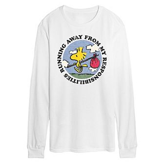 Men's Peanuts Running Away Long Sleeve