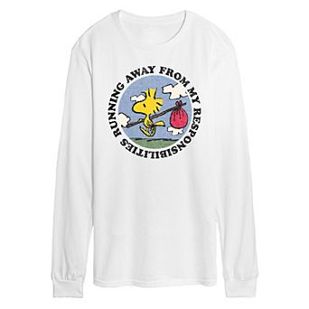 Men's Peanuts Running Away Long Sleeve