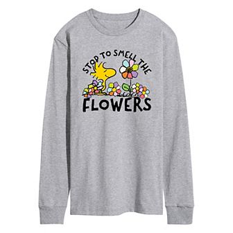 Men's Peanuts Stop & Smell The Flowers Long Sleeve