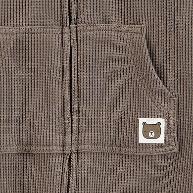 Baby Boy Carter's Bear Hood Zip-Up Thermal Waffle Jumpsuit