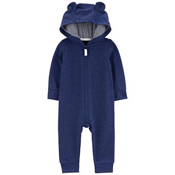 Baby Boy Carter's Bear Hood Zip-Up Thermal Jumpsuit
