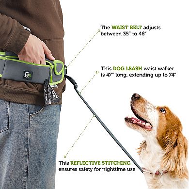 Friends Forever Hands Free Dog Leash with Waist Bag