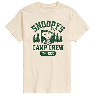 Men's Peanuts Snoopys Camp Crew Graphic Tee