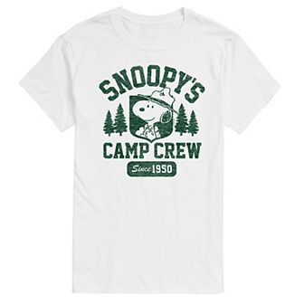 Men's Peanuts Snoopys Camp Crew Graphic Tee