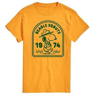 Men's Peanuts Beagle Scouts Badge Graphic Tee