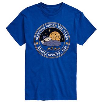 Men's Peanuts Sleeping Under Stars Graphic Tee