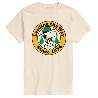 Men's Peanuts Snoopy Leading The Way Graphic Tee
