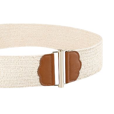 Women's LC Lauren Conrad Stretch Comfort Braided Straw Clasp Belt
