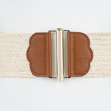 Women's LC Lauren Conrad Stretch Comfort Braided Straw Clasp Belt