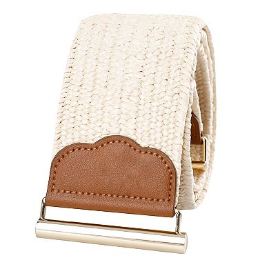 Women's LC Lauren Conrad Stretch Comfort Braided Straw Clasp Belt