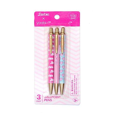 Yoobi Barbie Ballpoint Pen 3-pk.