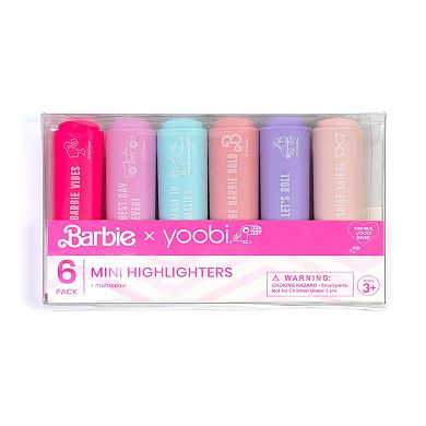 Yoobi Barbie 6-Pack Mini Multicolor Highlighters