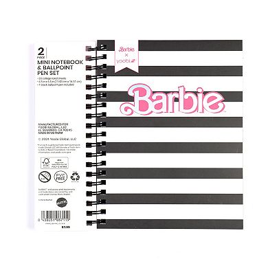 Yoobi Barbie Spiral Mini Notebook With Pen