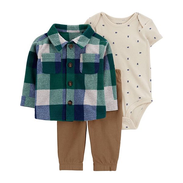 Baby Boy Carter's 3-Piece Plaid Fleece Little Jacket Set