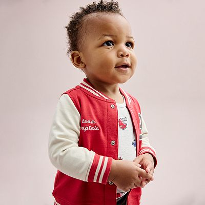 Baby Boy Outfits Bombe Vasity Jacket Sweat Pants Set