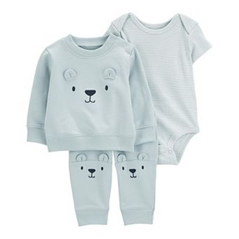 Baby Boy Carter's 3 pc Bear Little Cardigan Set