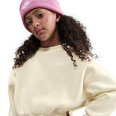 Girls 7-16 Nike Sportswear Club Embroidered Logo Fleece Crewneck Sweatshirt