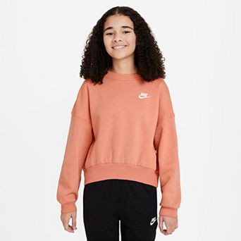 Girls 8-20 Nike Sportswear Club Embroidered Logo Fleece Crewneck Sweatshirt