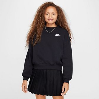 Girls 7-16 Nike Sportswear Club Embroidered Logo Fleece Crewneck Sweatshirt