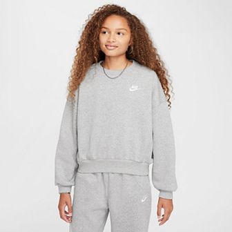 Girls 7-16 Nike Sportswear Club Embroidered Logo Fleece Crewneck Sweatshirt