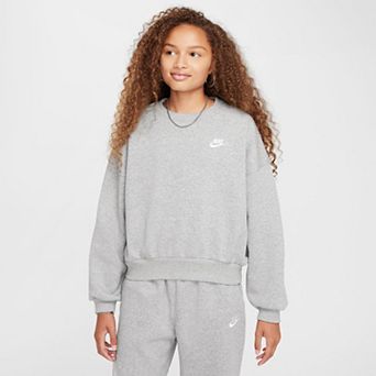 Girls 8-20 Nike Sportswear Club Embroidered Logo Fleece Crewneck Sweatshirt