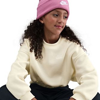 Girls 7-16 Nike Sportswear Club Embroidered Logo Fleece Crewneck Sweatshirt