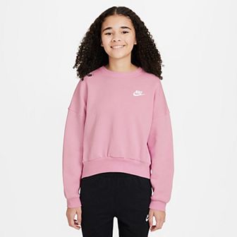 Girls 7-16 Nike Sportswear Club Embroidered Logo Fleece Crewneck Sweatshirt
