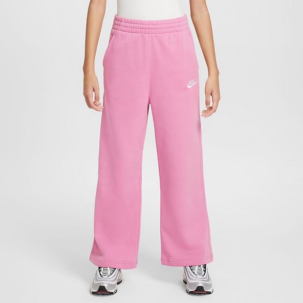 Nike Girls Club Fleece Wide Leg Sweatpants