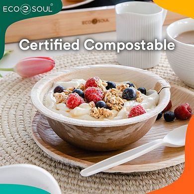 Eco Soul 100 Percent Compostable Palm Leaf Bowls