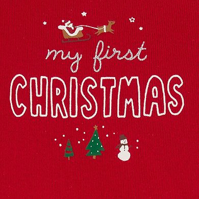 Baby Carter's Red "My First Christmas" Bodysuit