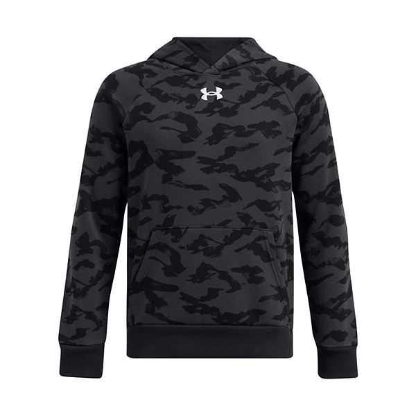 Boys 8-20 Under Armour UA Rival Fleece Printed Hoodie - Black (LARGE)