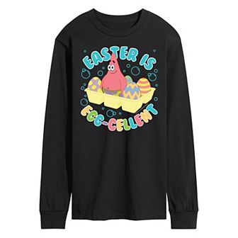 Men's SpongeBob SquarePants Egg-Cellent Long Sleeve Graphic Tee