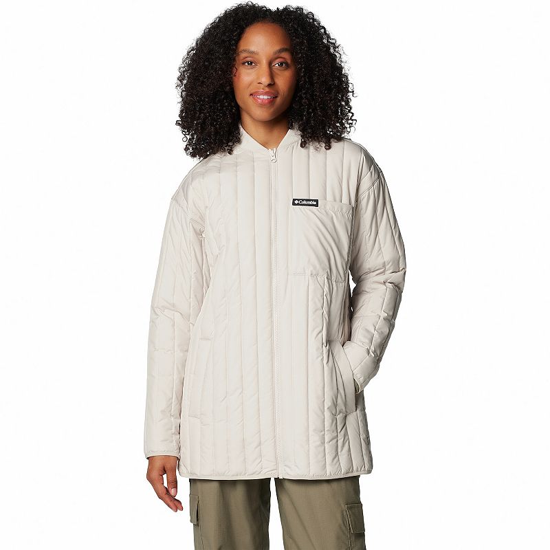 Women's Columbia Peony Park Overshirt, Size: Medium, Dark Grey