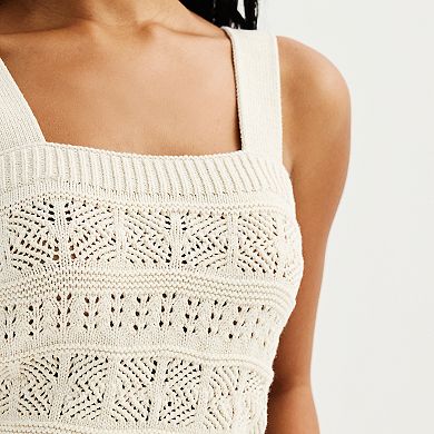 JUNIOR MARINA SOLID POINTELLE TANK TOP