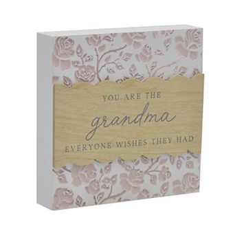 Belle Maison Floral Grandma Caption Box Wall Decor