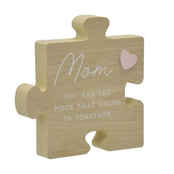 Belle Maison Mom Puzzle Piece Caption Box Table Decor