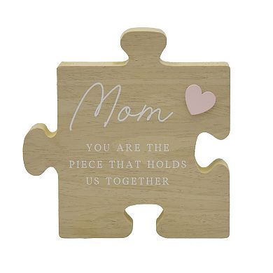 Belle Maison Mom Puzzle Piece Caption Box Table Decor