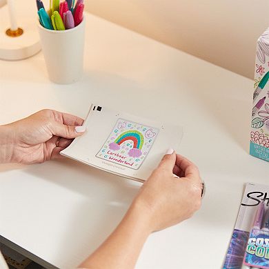 Yankee Candle x Sharpie Scented Candle, Cosmic Color Permanent Markers & Customizable Candle Label Gift Set