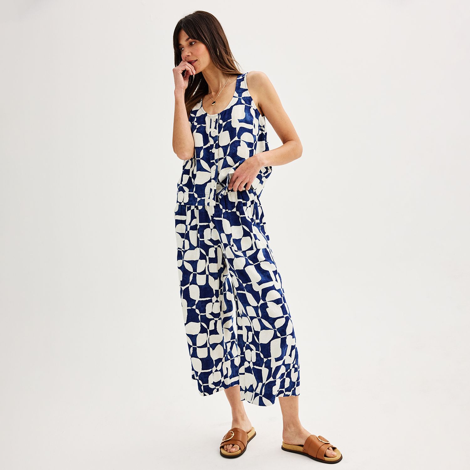 thumbnail image 2 of 2 Piece Sets For Women Summer Linen Outfits Short Sleeve V Neck Button Drawstring Shorts Sets Matching Loungewear Travel Beach Vacation Clothes Todays Order For Delivery From Orders Placed 2 of 13