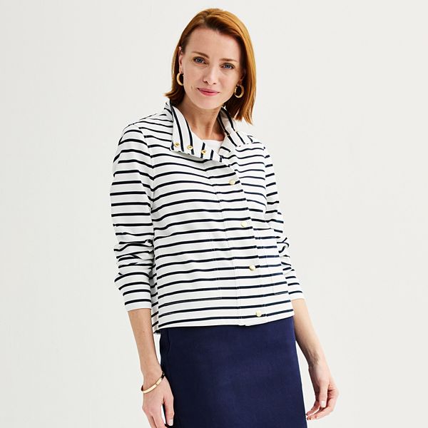 Long Sleeve Ponte Jacket - Petite main image 0