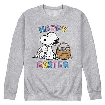 Men's Peanuts Snoopy And Bunny Fleece Sweatshirt