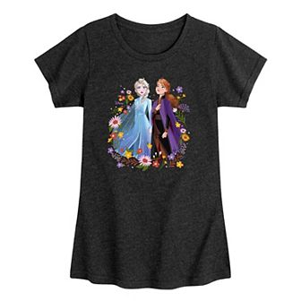 Girls Frozen Anna Elsa Graphic Tee