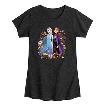 Girls Frozen Anna Elsa Graphic Tee