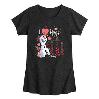 Girls Frozen I Love Hugs Graphic Tee