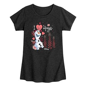 Girls Frozen I Love Hugs Graphic Tee