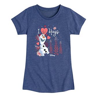 Girls Frozen I Love Hugs Graphic Tee