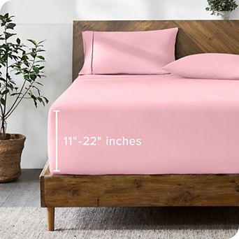 Bare Home Ultra Soft 22 Inch Pocket Fitted Sheet