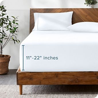 Bare Home Ultra Soft 22 Inch Pocket Fitted Sheet